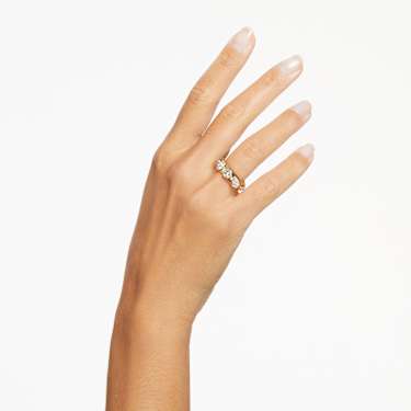 Imber 戒指, 混合切割, 白色, 镀金色调 - Swarovski, 5665479