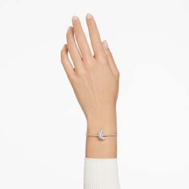 Brazalete Luna, Luna, Blanco, Baño de rodio - Swarovski, 5666175