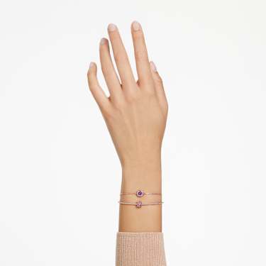 Chroma Armreif, Verschiedene Schliffe, Rosa, Roségold-Legierungsschicht - Swarovski, 5668243