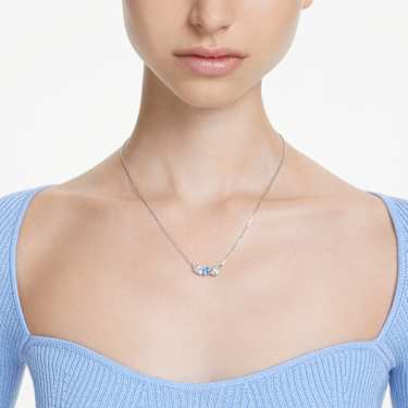Mesmera hanger, Verschillende slijpvormen, Blauw, Rodium toplaag - Swarovski, 5668276