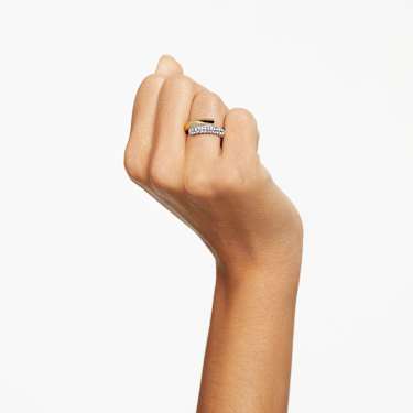 Anel Dextera, Branco, Acabamento em ouro de 18 quilates - Swarovski, 5668813