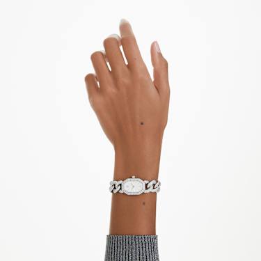 Reloj Dextera Chain, Fabricado en Suiza, Pulsera de cristal, Tono plateado, Acero inoxidable - Swarovski, 5668899