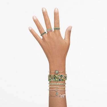 Idyllia bracelet, Butterfly, Multicoloured, Gold-tone plated - Swarovski, 5670053