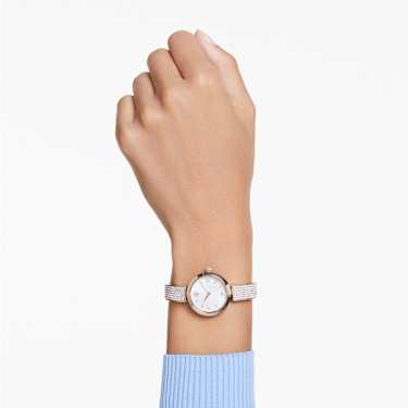 Illumina 워치, 스위스 메이드, 메탈 브레이슬릿, 골드 톤, 샴페인 골드 톤 피니시 - Swarovski, 5671196