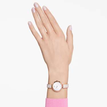 Illumina 手錶, 瑞士製造, 金屬手鏈, 玫瑰金色調, 玫瑰金色潤飾 - Swarovski, 5671202
