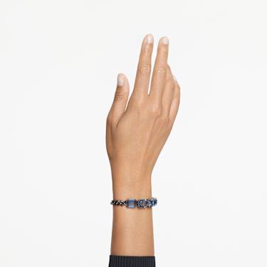 Bracelet Millenia, Taille octogonale, Bleu, Métal plaqué ruthénium - Swarovski, 5671250