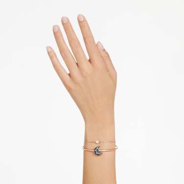 Luna 手镯, 月亮, 流光溢彩, 镀玫瑰金色调 - Swarovski, 5671586