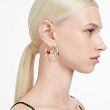 Swarovski love clearance hoop earrings