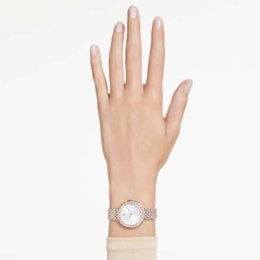 Certa 手錶, 瑞士製造, 金屬手鏈, 玫瑰金色調, 多種金屬潤飾 - Swarovski, 5672971