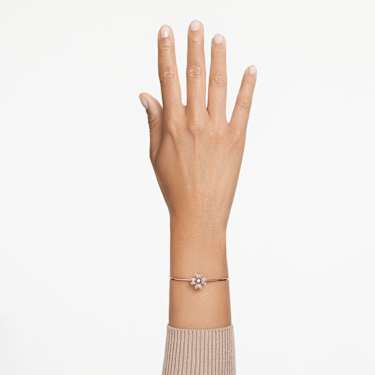 Idyllia Bileklik, Yonca, Beyaz, 18k pembe altın rengi yüzey - Swarovski, 5674487