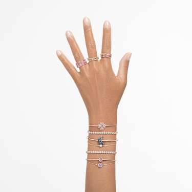 Idyllia 브레이슬릿, 클로버, 화이트, 로즈골드 톤 플래팅 - Swarovski, 5674487
