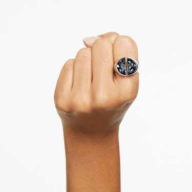 Lucent cocktail ring, Gray, Rhodium plated - Swarovski, 5674983