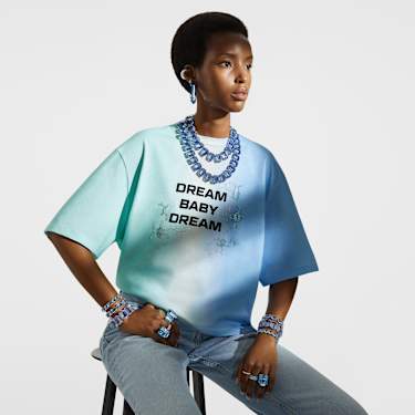 T-shirt Liberal Youth Ministry, Gradient, Verde - Swarovski, 5677022