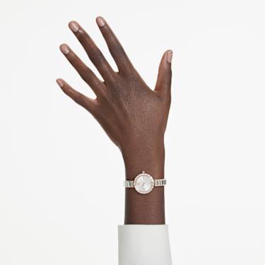 Matrix Bangle 워치, 스위스 메이드, 크리스털 브레이슬릿, 화이트, 로즈 골드 톤 피니시 - Swarovski, 5677484