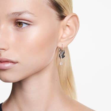 New Vintage Swarovski Designer Crystal Huge Door Knocker Earrings