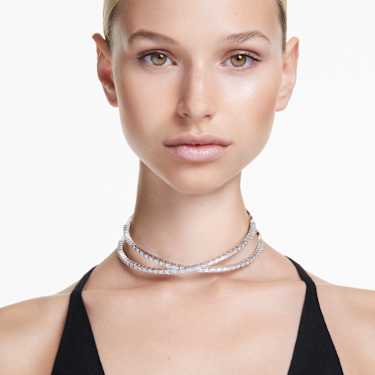 Swarovski Hyperbola choker Infinity White Rhodium plated