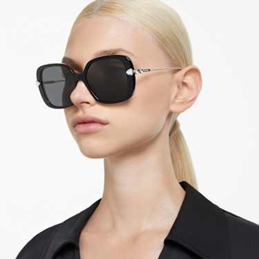 Sonnenbrille, Übergröße, Quadratische Form, SK6011, Schwarz - Swarovski, 5679543