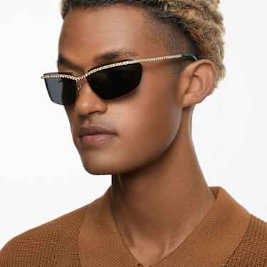Lunettes de soleil, Forme rectangulaire, SK7001, Noires - Swarovski, 5679554