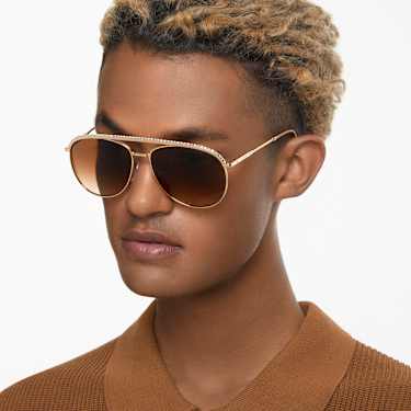 Lunettes de soleil, Style pilote, SK7005, Marron - Swarovski, 5679666