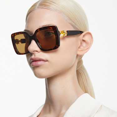Sonnenbrille, Übergröße, Quadratische Form, SK6001, Braun - Swarovski, 5679904