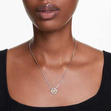 Pendente Idyllia, Fiore, Giallo, Placcato rodio - Swarovski, 5679939