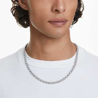 Una Angelic Tennis 네크리스, 라운드 컷, 롱, 화이트, 루테늄 플래팅 - Swarovski, 5681057