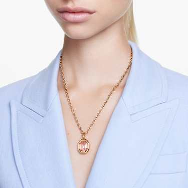 Pendentif Imber, Taille octogonale, Rose, Placage de ton or - Swarovski, 5682531