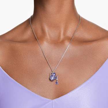 Obesek Alice in Wonderland, Čajnik, Vijoličast, Prevleka iz rodija - Swarovski, 5682807
