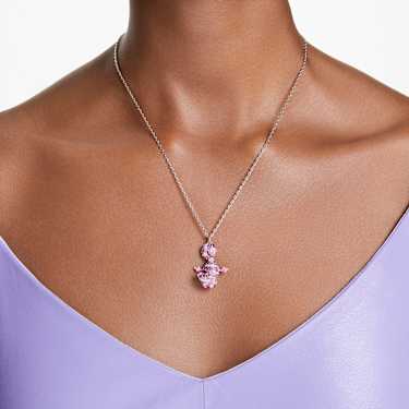 Pingente Alice in Wonderland, Gato, Rosa, Lacado a ródio - Swarovski, 5682809