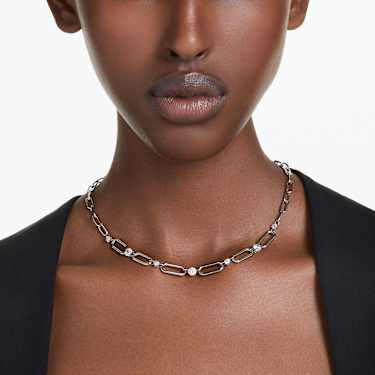 Collar Constella, Blanco, Baño de rodio - Swarovski, 5683360