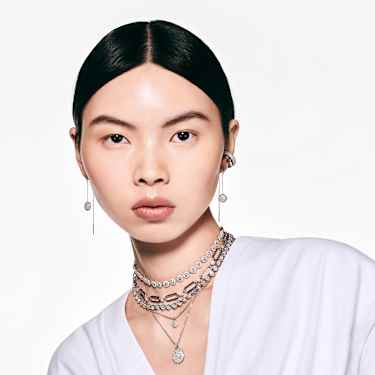 Constella 네크리스, 화이트, 로듐 플래팅 - Swarovski, 5683360