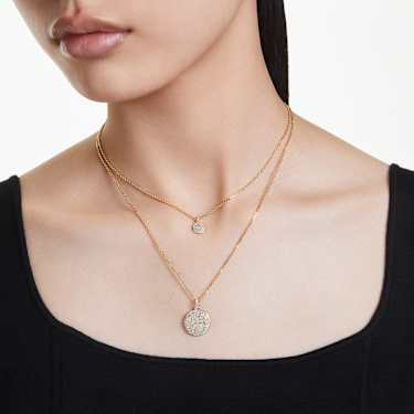 Sublima Anhänger im Lagenlook, Weiß, Goldlegierungsschicht - Swarovski, 5683442