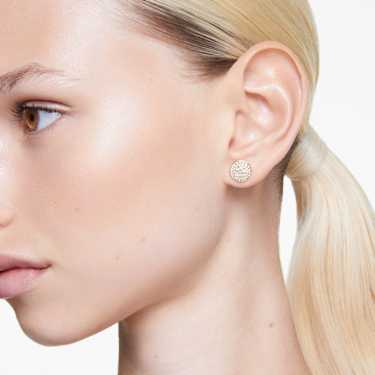 Sublima 스터드 이어링, 화이트, 골드 톤 플래팅 - Swarovski, 5683444