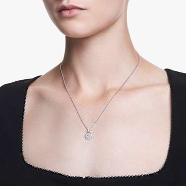 Sublima pendant, White, Rhodium plated by SWAROVSKI