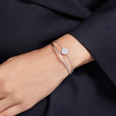 Sublima 手鐲, 白色, 鍍白金色 - Swarovski, 5683447