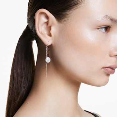 Sublima Drop-Ohrhänger, Weiß, Rhodiniert - Swarovski, 5683448