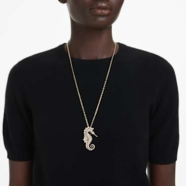 Pandantiv Idyllia, Perle de cristal, Cal de mare, Roz, Lăcuit roz - Swarovski, 5684233