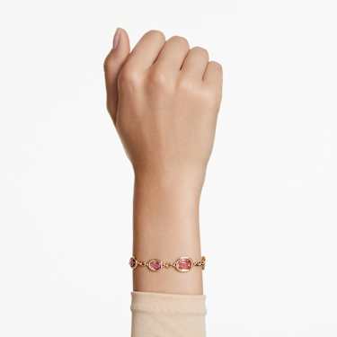 Imber bracelet, Octagon cut, Pink, Gold-tone plated - Swarovski, 5684537