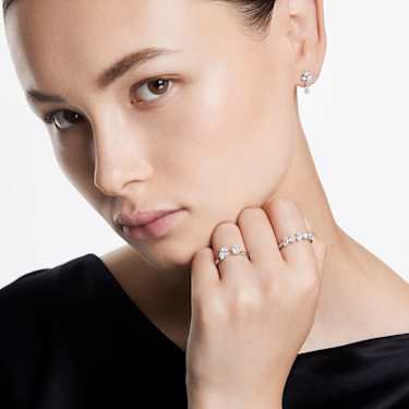 Galaxy Ring, Im Labor gezüchtete Diamanten 1 ct tw, Verschiedene Formen, 14K Weißgold - Swarovski, 5684718