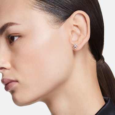 Galaxy stud earrings, Lab-grown diamonds 0.5 ct tw, Round cut, 14K white gold by SWAROVSKI