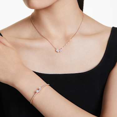 Set Mesmera, Taglio misto, Bianco, Placcato color oro rosa - Swarovski, 5684779