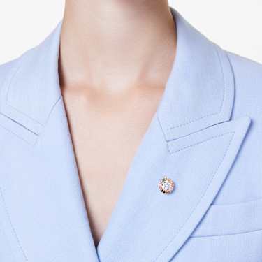 Matrix tack pin, Round cut, Multicoloured, Gold-tone plated - Swarovski, 5685576