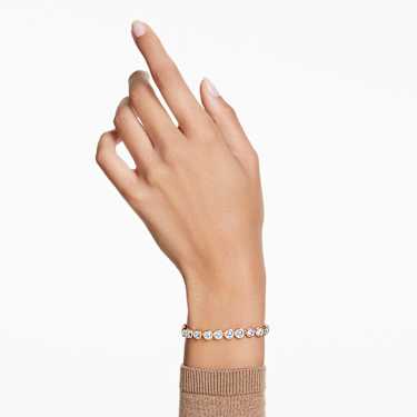 Imber Tennisブレスレット, ラウンドカット, ブルー, 18Kゴールドコーティング - Swarovski, 5688419