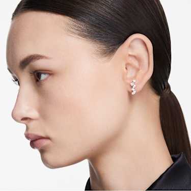 Galaxy ear cuffs, Lab-grown diamonds 1.25 ct tw, Mixed cuts, 18K white gold - Swarovski, 5688875