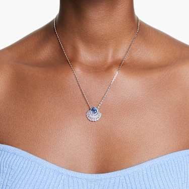 Obesek Idyllia, Školjka, Moder, Prevleka iz rodija - Swarovski, 5689195