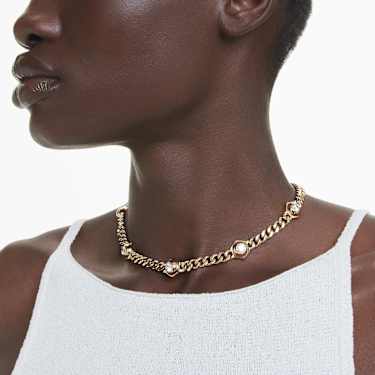 Swarovski gold chain necklace hotsell
