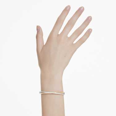 Bracciale rigido Hyperbola, Taglio Round, Bianco, Mix di finiture - Swarovski, 5689720