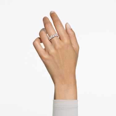 Anello Matrix Vittore, Taglio Pear, Bianco, Finitura oro rosa 18K - Swarovski, 5690091