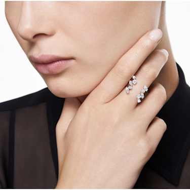 Anello aperto Galaxy, Diamanti creati in laboratorio 1,25 ct tw, Forme miste, Oro bianco 18 K - Swarovski, 5690405