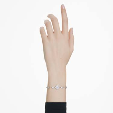 Zapestnica Idyllia, Mešani rezi, Snežinka, Bela, Prevleka iz rodija - Swarovski, 5691485